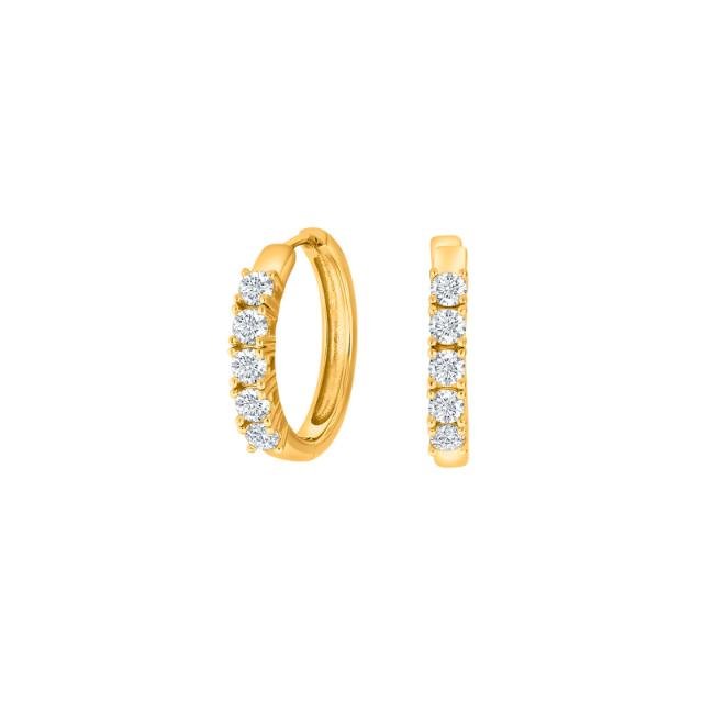 Forgyldt sølv creoler 20mm OBINOR - Urma.dk