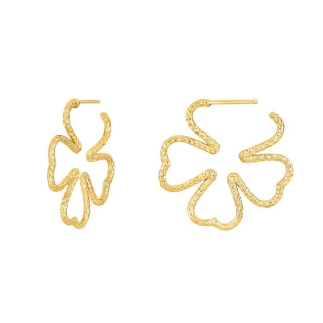 Forgyldt sølv creoler ADORE52 - Urma.dk