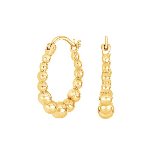 Forgyldt sølv creoler MAMBO52 - Urma.dk