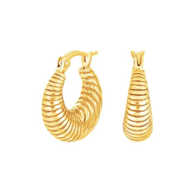 Forgyldt sølv creoler TORN52 - Urma.dk