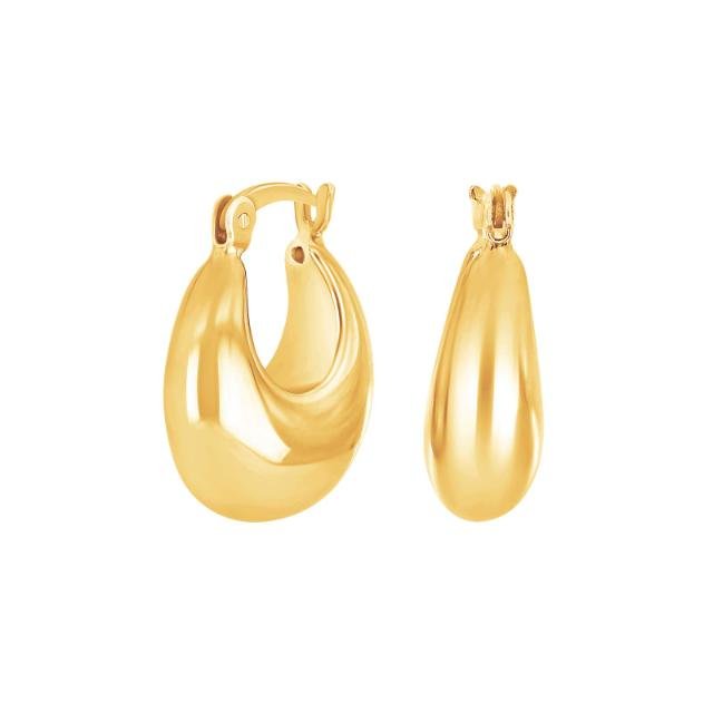 Forgyldt sølv creoler TORN52 - Urma.dk