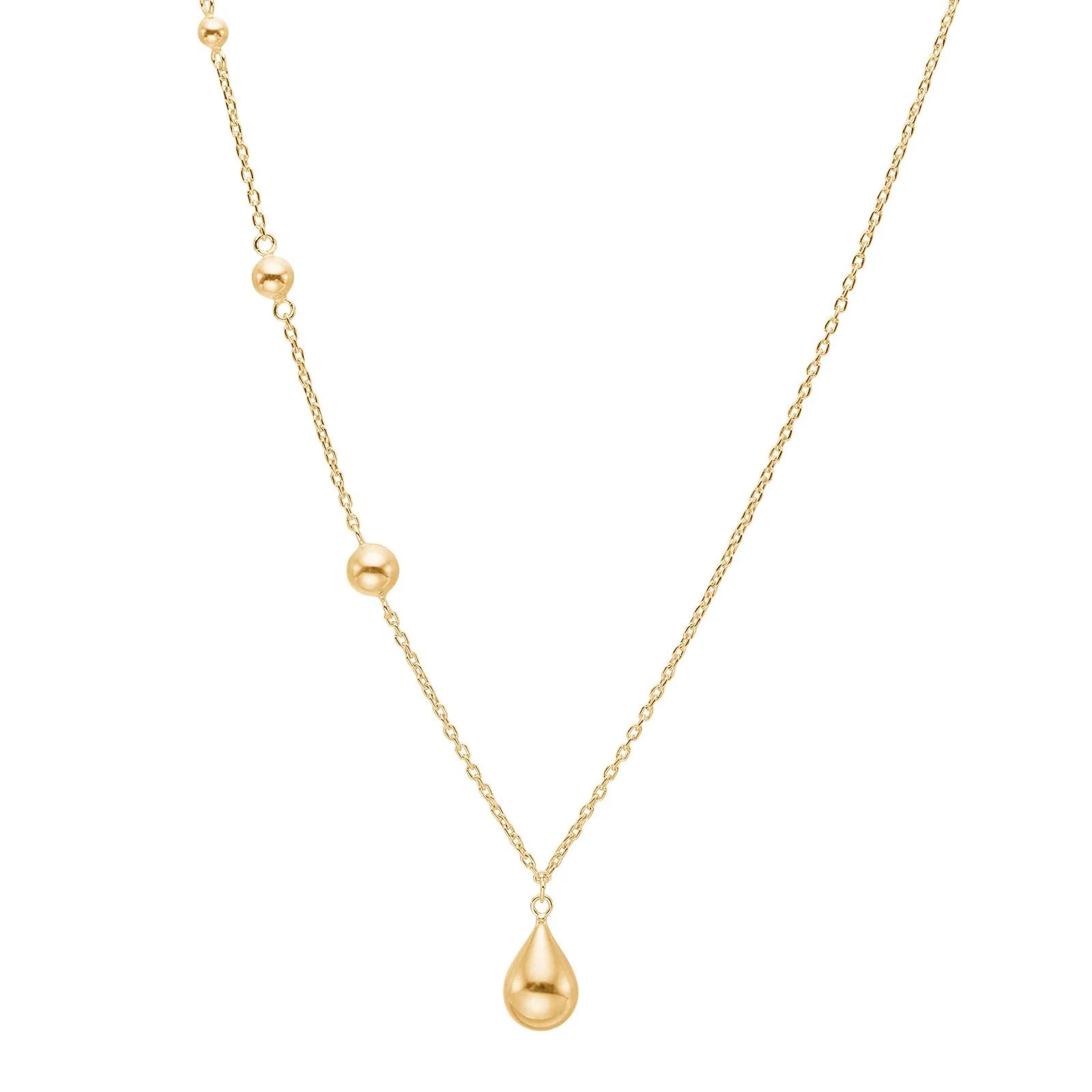 Forgyldt sølv halskæde DROPS52 - Urma.dk