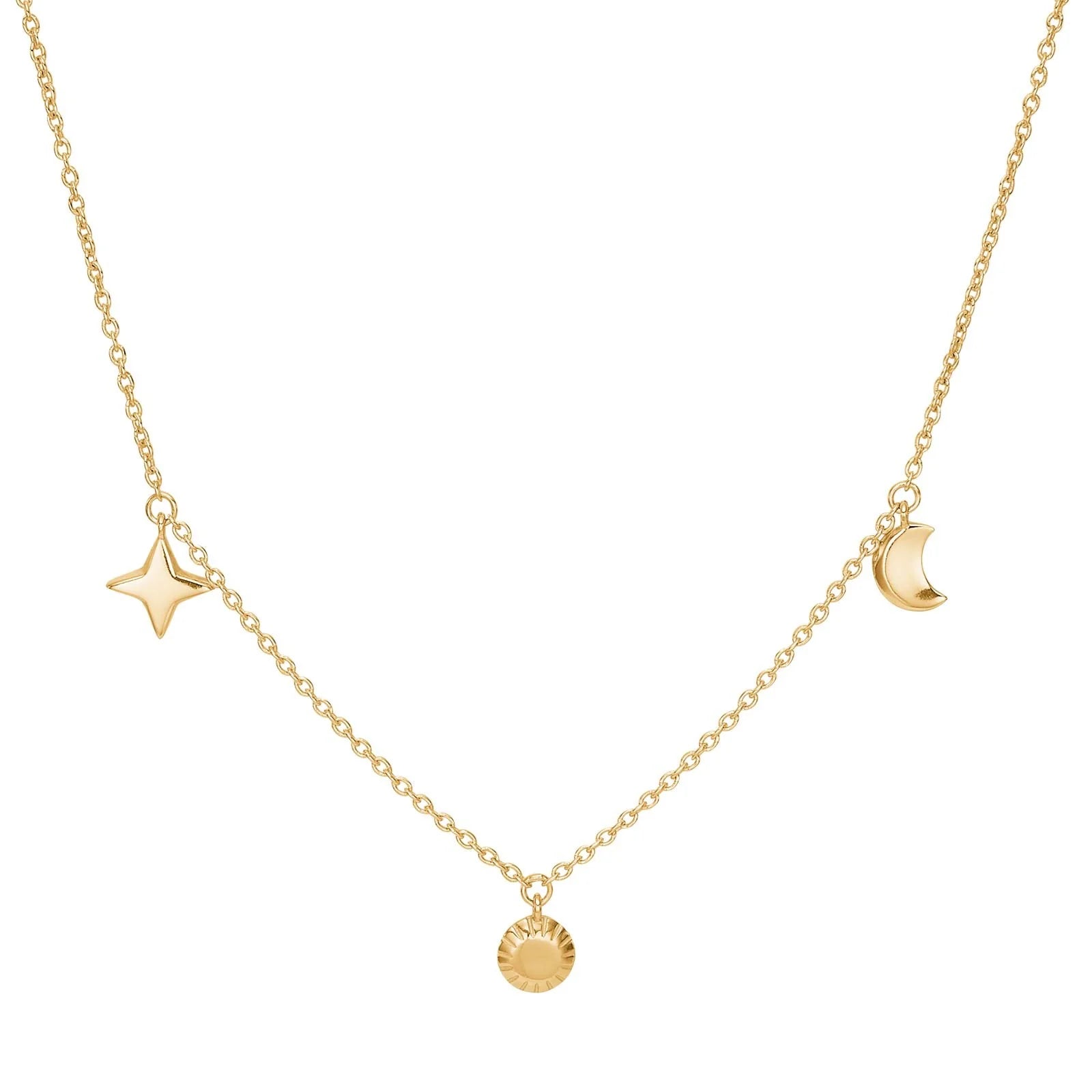 Forgyldt sølv halskæde UNIVERSE52 - Urma.dk