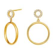 Forgyldt sølv ørehænger DONNANOR 24mm - Urma.dk