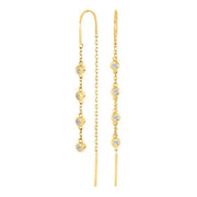 Forgyldt sølv ørehængere 4cz LINENOR - Urma.dk