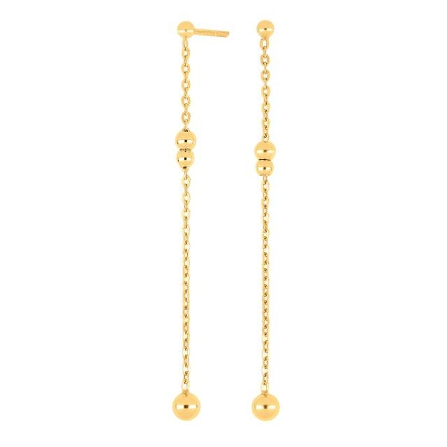 Forgyldt sølv ørehængere BEADIT52 - Urma.dk