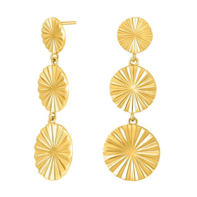 Forgyldt sølv ørehængere cirkel ACTOR52 - Urma.dk