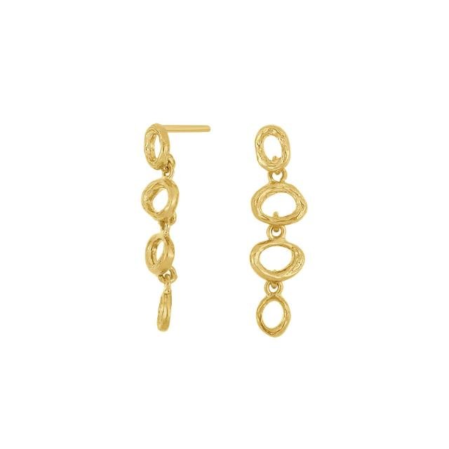 Forgyldt sølv ørehængere GEM52 - Urma.dk