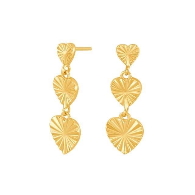 Forgyldt sølv ørehængere hjerte ACTOR52 - Urma.dk