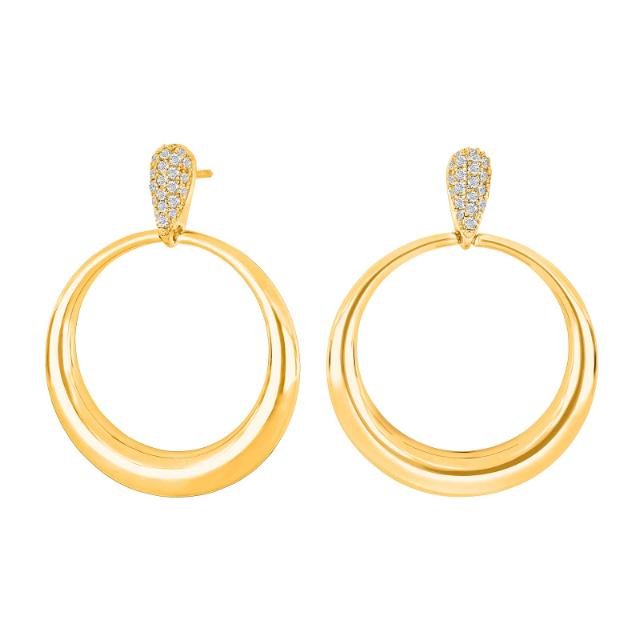 Forgyldt sølv ørehængere KIMINOR - Urma.dk