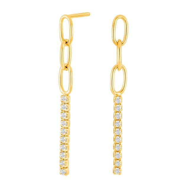 Forgyldt sølv ørehængere KLEONOR - Urma.dk