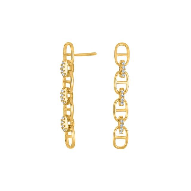 Forgyldt sølv ørehængere LARANOR - Urma.dk