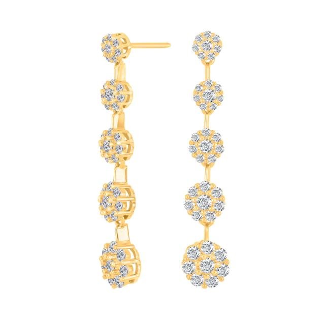 Forgyldt sølv ørehængere LISANOR - Urma.dk