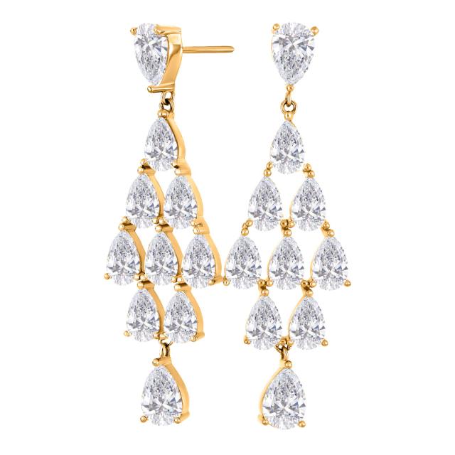 Forgyldt sølv ørehængere LOTTENOR - Urma.dk