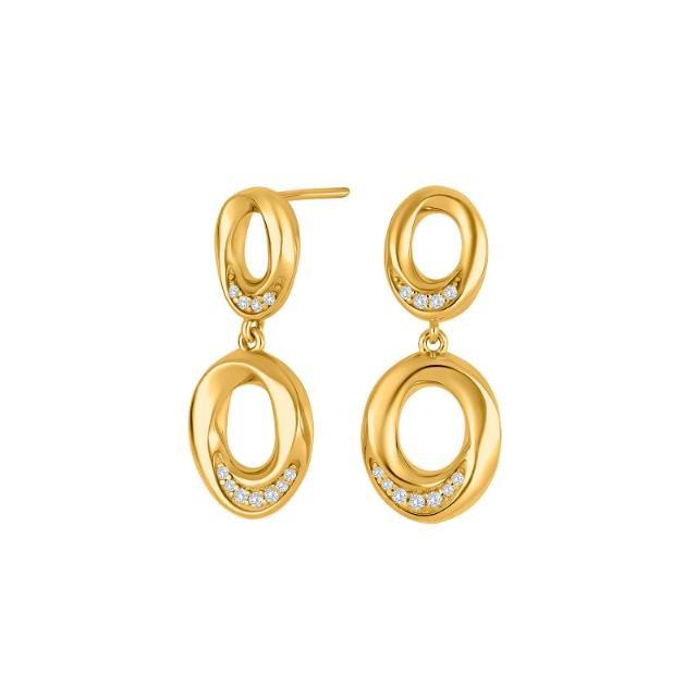 Forgyldt sølv ørehængere OLGANOR - Urma.dk