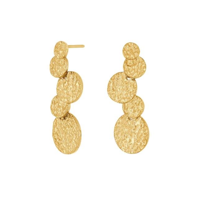 Forgyldt sølv ørehængere POP52 - Urma.dk