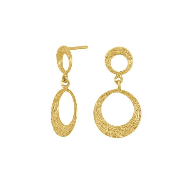 Forgyldt sølv ørehængere SHINE52 - Urma.dk