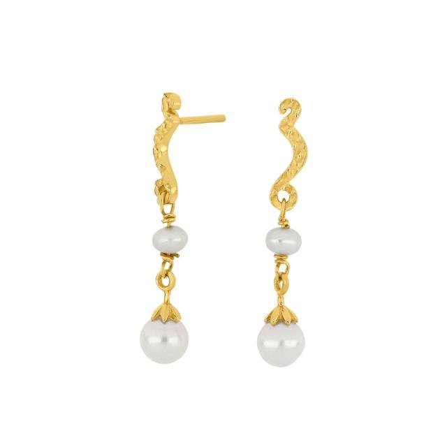 Forgyldt sølv ørehængere SPACE52 1 - Urma.dk