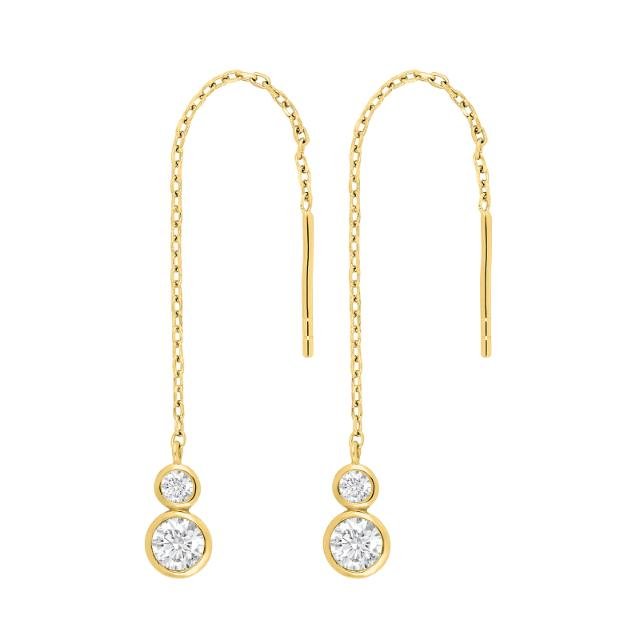 Forgyldt sølv ørekæde IDANOR - Urma.dk