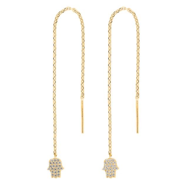 Forgyldt sølv ørekæder HAYLEYNOR - Urma.dk