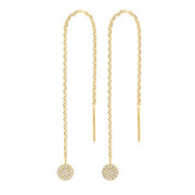 Forgyldt sølv ørekæder m/cirkel HAYLEYNOR - Urma.dk