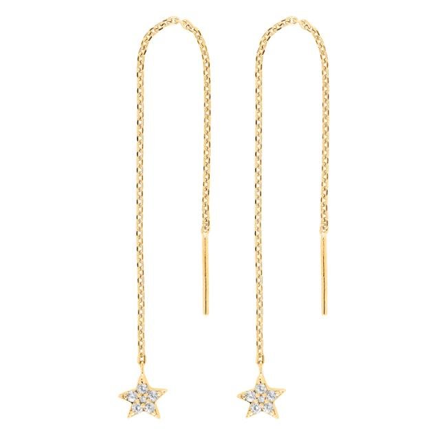 Forgyldt sølv ørekæder m/stjerne HAYLEYNOR - Urma.dk