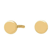 Forgyldt sølv ørering rund 4mm - Urma.dk