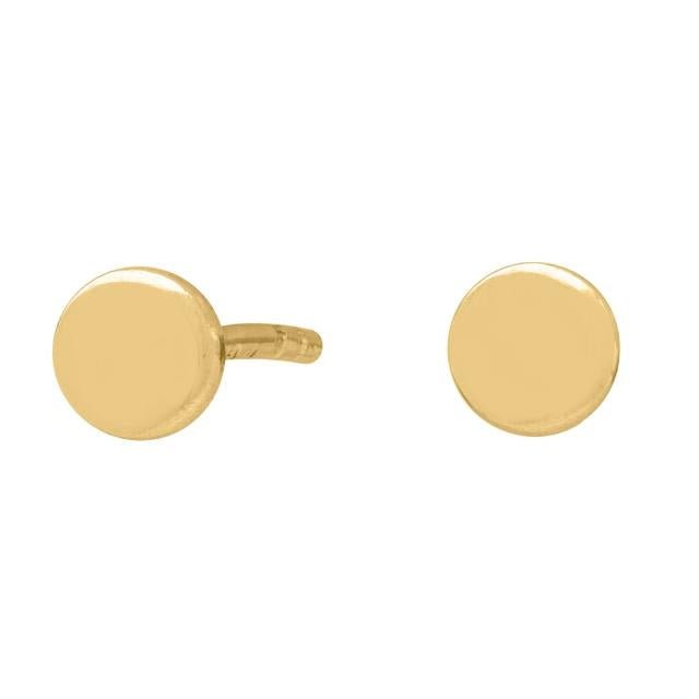 Forgyldt sølv ørering rund 4mm - Urma.dk