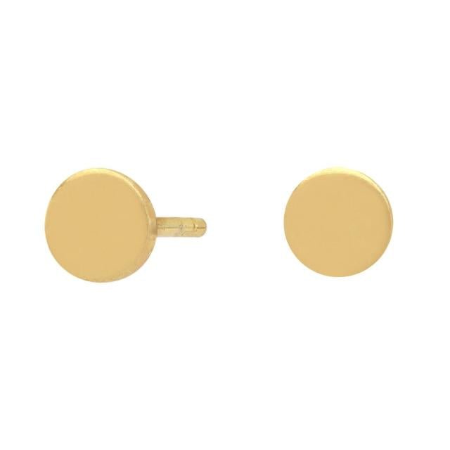 Forgyldt sølv ørering rund 5mm - Urma.dk