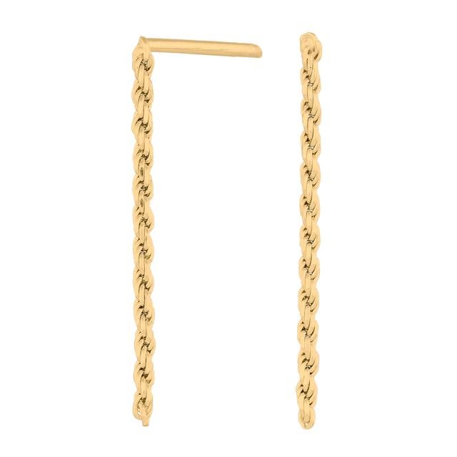 Forgyldt sølv øreringe BORG52 25mm - Urma.dk