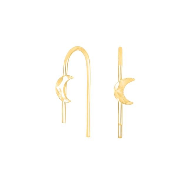 Forgyldt sølv øreringe BUY52 måne - Urma.dk