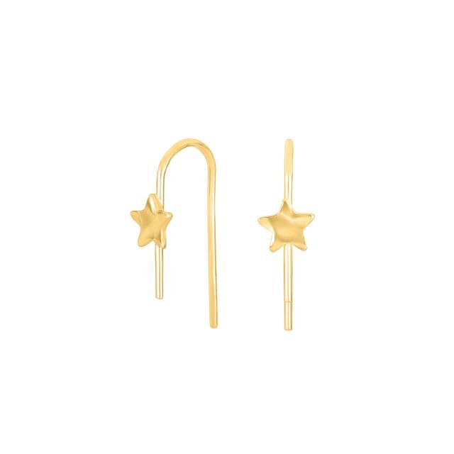 Forgyldt sølv ørestikker BUY52 stjerne - Urma.dk