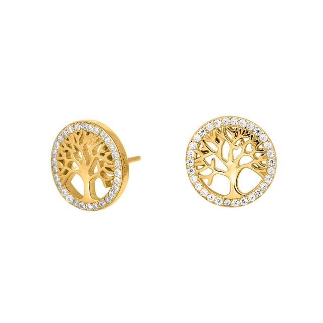 Forgyldt sølv ørestikker CAIANOR - Urma.dk