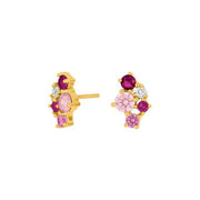 Forgyldt sølv ørestikker NADINENOR 2 lyserød - Urma.dk