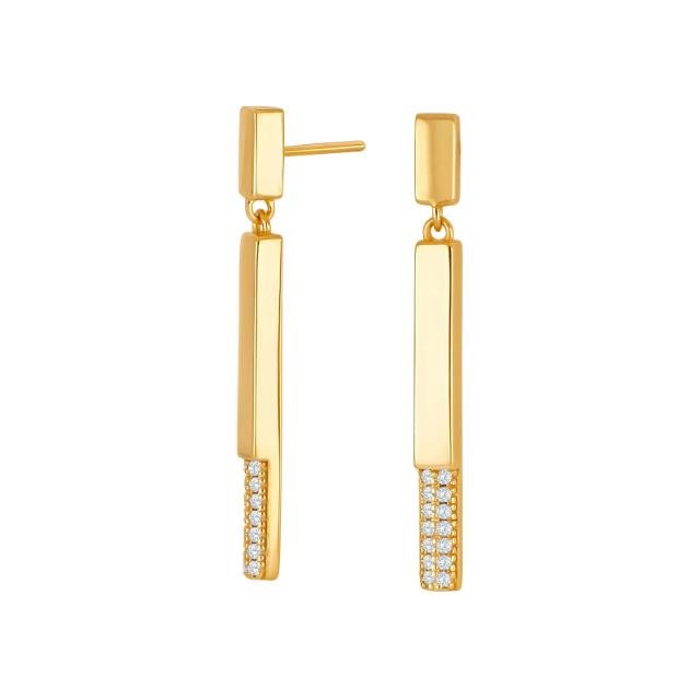 Forgyldt sølv ørestikker ODINENOR - Urma.dk