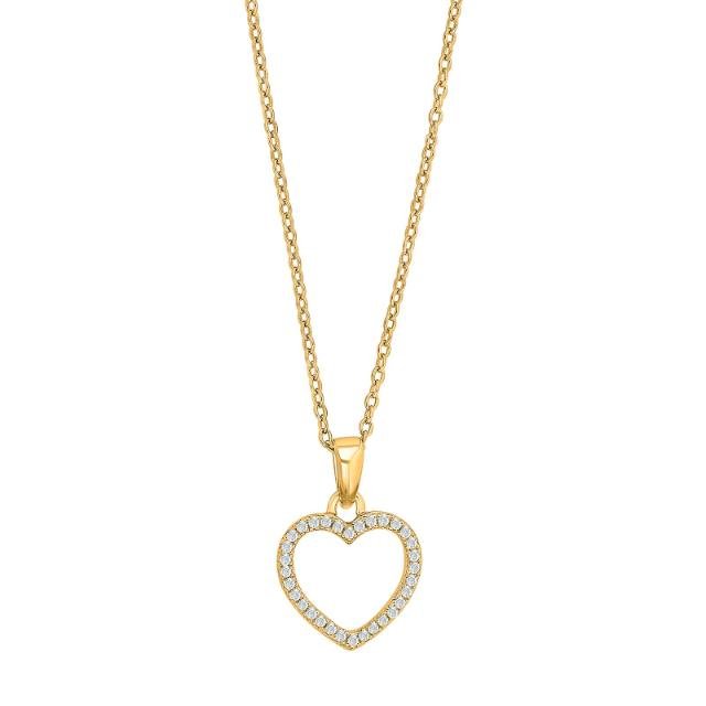 Forgyldt sølv vedhæng AIDANOR 11mm 42+3cm - Urma.dk