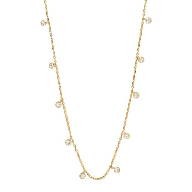 Forgyldt sølv vedhæng GIANOR 3mm 42+3cm - Urma.dk