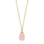 Forgyldt sølv vedhæng SWEETS52 rosa quartz - Urma.dk