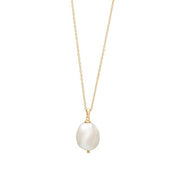Forgyldt sølvkæde BAROQUE52 perle 20mm - Urma.dk