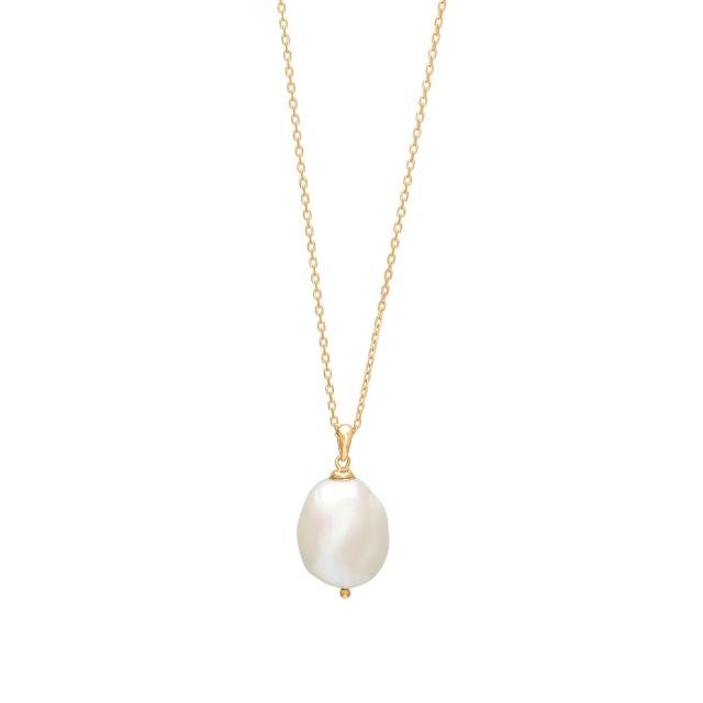 Forgyldt sølvkæde BAROQUE52 perle 20mm - Urma.dk