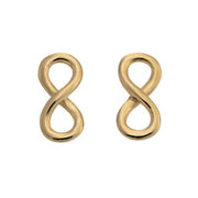 Forgyldt sølvørestik ETERNITY52, uendelighedstegn - Urma.dk