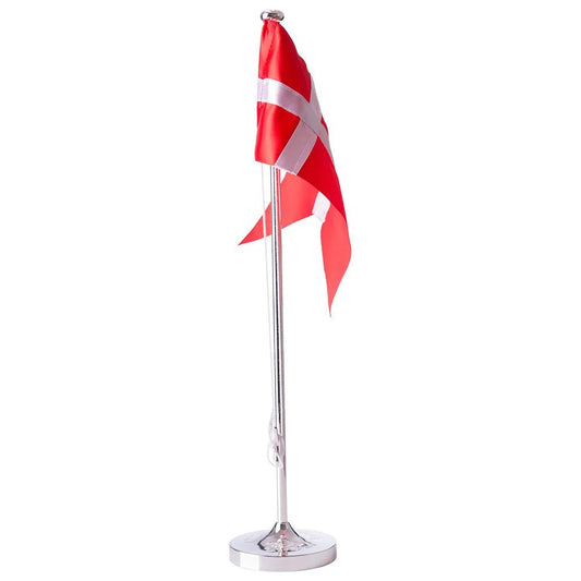 Forkromet flagstang m. dåbsfod, 38,5 cm - Urma.dk