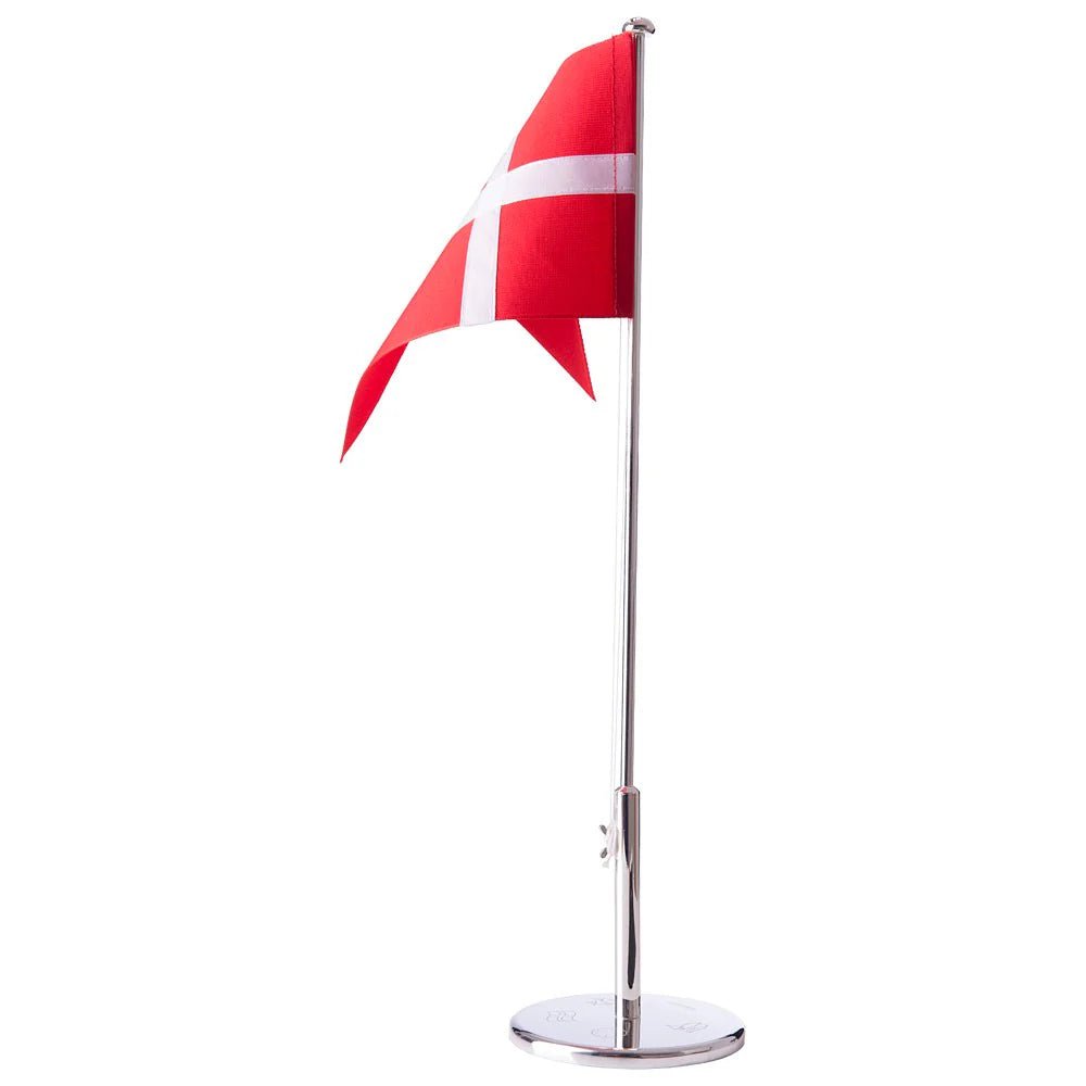 Forkromet flagstang m. dåbsfod, 40cm - Urma.dk