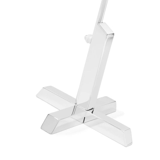 Forsølvet flagstang m. krydsfod 35 cm - Urma.dk