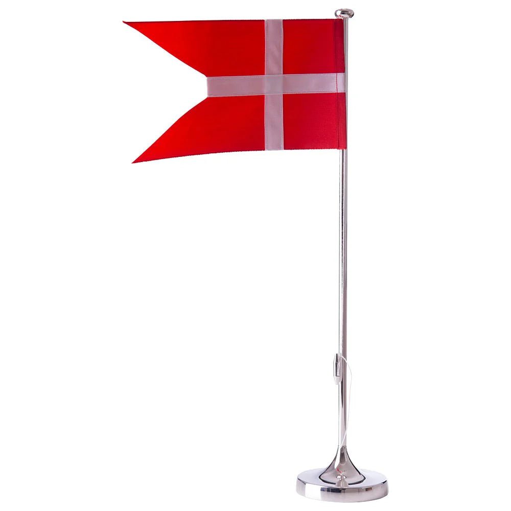 Forsølvet flagstang m. rund fod, 40 cm - Urma.dk