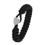 FSTS sort armbånd m sølv lås 05 - Urma.dk