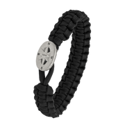 FSTS sort armbånd m sølv lås 09 - Urma.dk