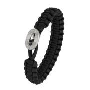 FSTS sort armbånd m sølv lås 10 - Urma.dk