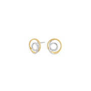 14kt. guldørestikker m. 0,04ct TW/SI