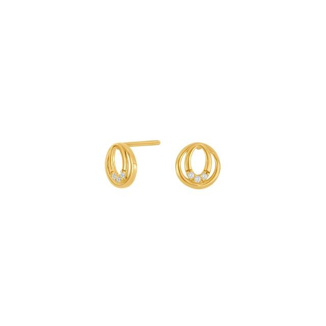 14kt. guldørestikker m. 0,02ct TW/SI